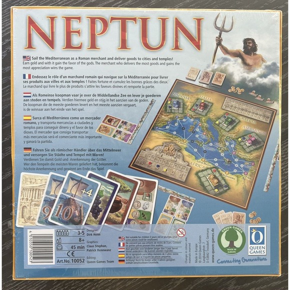 Neptun Board Game by Dirk Henn 2014 Queen Games 2014, New and Sealed - Picture 2 of 11